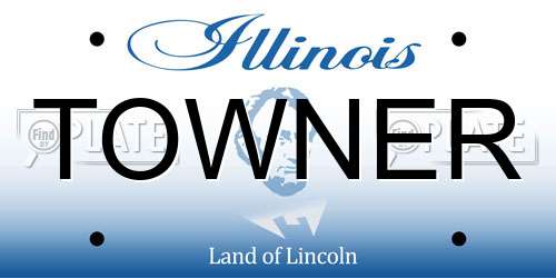 TOWNER Illinois License Plate