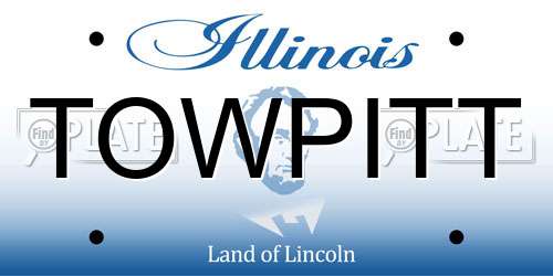TOWPITT Illinois License Plate