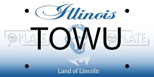 TOWU Illinois License Plate
