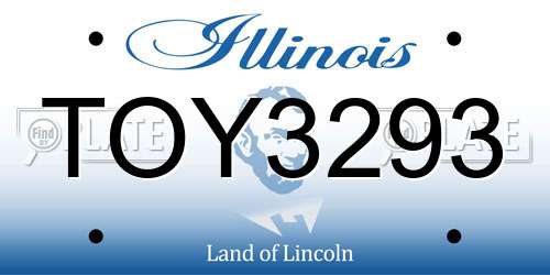 TOY3293 Illinois License Plate