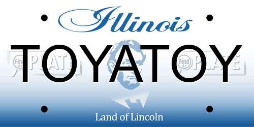 TOYATOY Illinois License Plate
