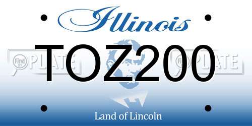 TOZ200 Illinois License Plate