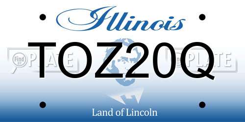 TOZ20Q Illinois License Plate