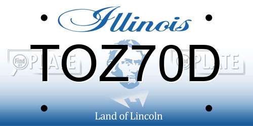 TOZ70D Illinois License Plate