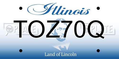 TOZ70Q Illinois License Plate