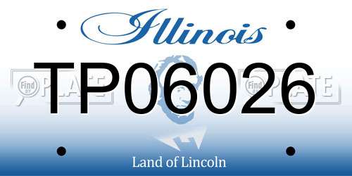 TP06026 Illinois License Plate