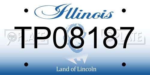 TP08187 Illinois License Plate