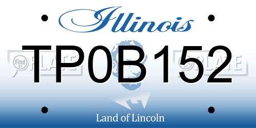 TP0B152 Illinois License Plate