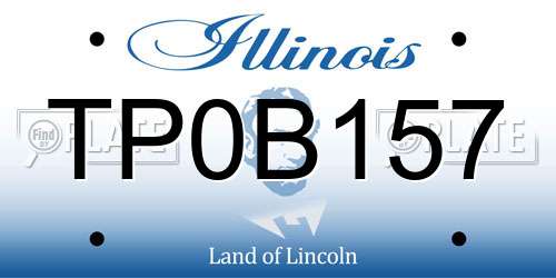 TP0B157 Illinois License Plate