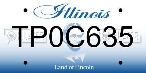 TP0C635 Illinois License Plate