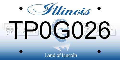 TP0G026 Illinois License Plate