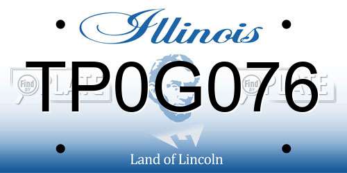 TP0G076 Illinois License Plate