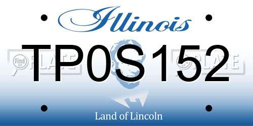 TP0S152 Illinois License Plate