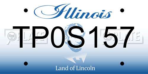 TP0S157 Illinois License Plate
