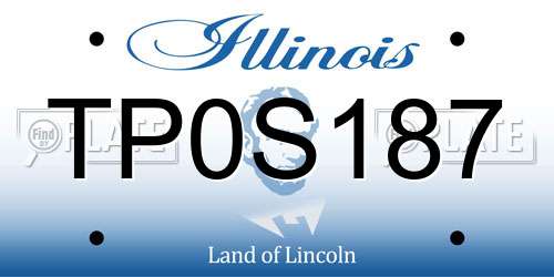 TP0S187 Illinois License Plate