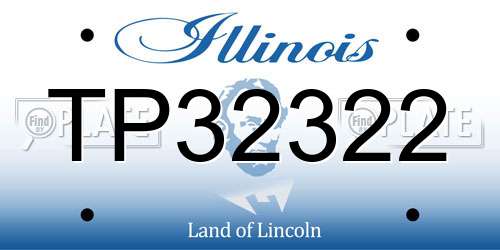 TP32322 Illinois License Plate