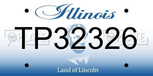 TP32326 Illinois License Plate
