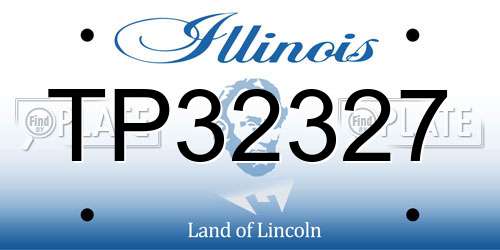 TP32327 Illinois License Plate