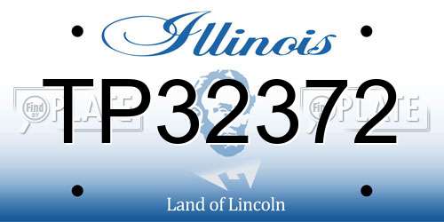 TP32372 Illinois License Plate