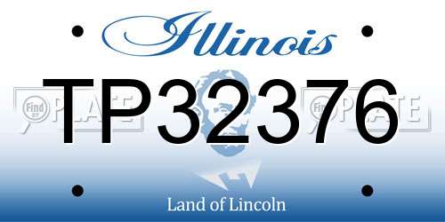 TP32376 Illinois License Plate