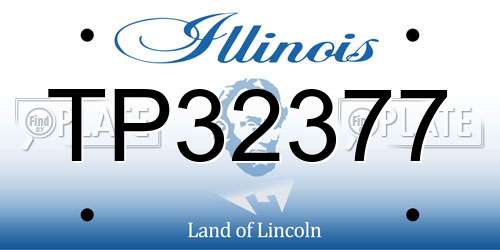 TP32377 Illinois License Plate
