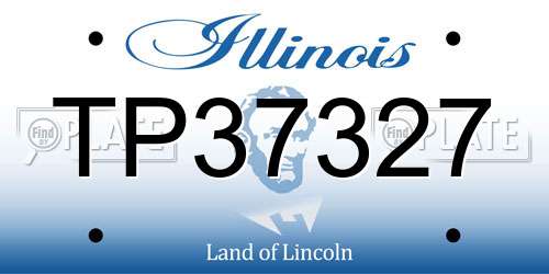 TP37327 Illinois License Plate