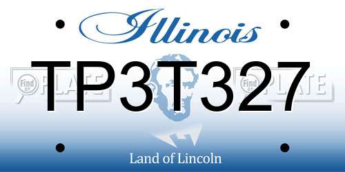 TP3T327 Illinois License Plate