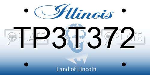 TP3T372 Illinois License Plate