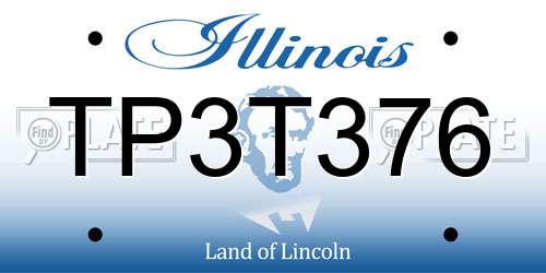 TP3T376 Illinois License Plate