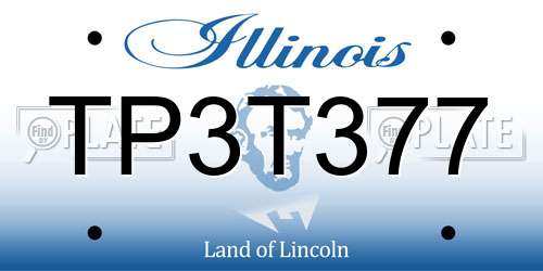 TP3T377 Illinois License Plate