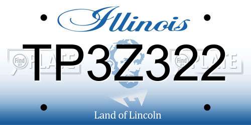 TP3Z322 Illinois License Plate