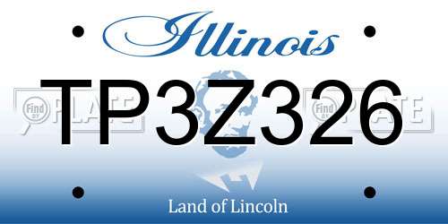 TP3Z326 Illinois License Plate