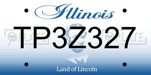 TP3Z327 Illinois License Plate