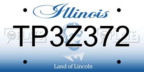 TP3Z372 Illinois License Plate