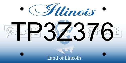 TP3Z376 Illinois License Plate