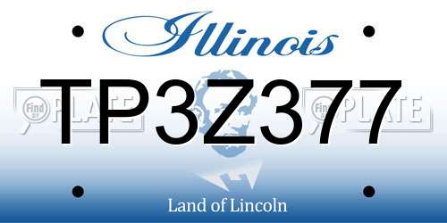 TP3Z377 Illinois License Plate