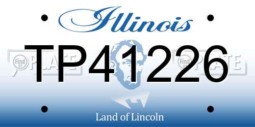 TP41226 Illinois License Plate