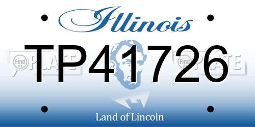 TP41726 Illinois License Plate