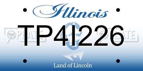 TP4I226 Illinois License Plate