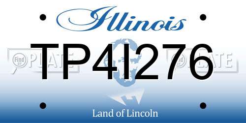 TP4I276 Illinois License Plate