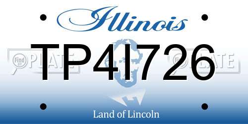 TP4I726 Illinois License Plate