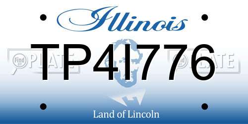 TP4I776 Illinois License Plate