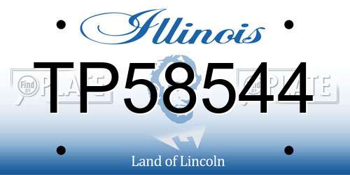 TP58544 Illinois License Plate