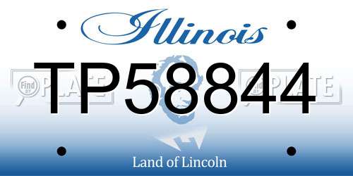 TP58844 Illinois License Plate