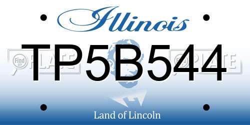 TP5B544 Illinois License Plate