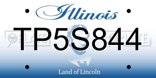 TP5S844 Illinois License Plate