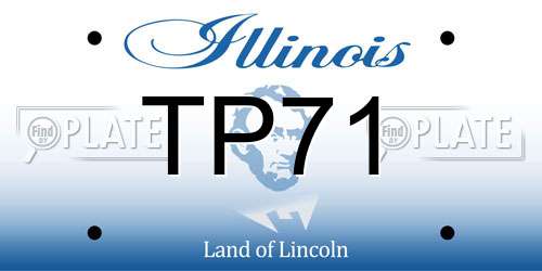 TP71 Illinois License Plate