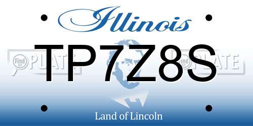 TP7Z8S Illinois License Plate
