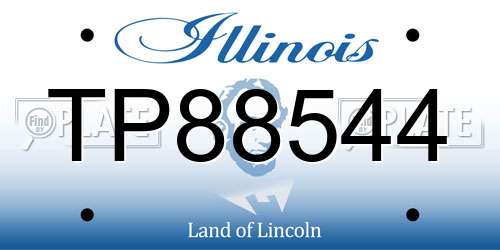 TP88544 Illinois License Plate