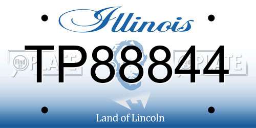 TP88844 Illinois License Plate